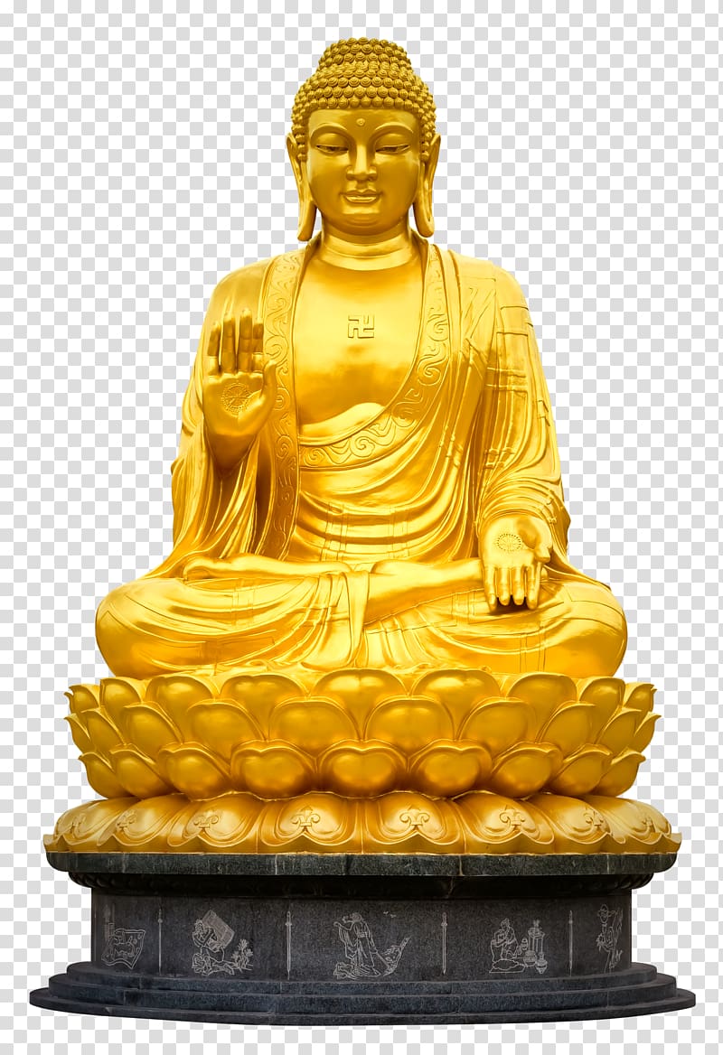 the golden buddha statue of shakya muni transparent background PNG clipart