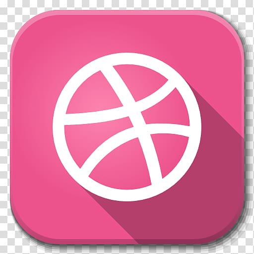 pink symbol brand, Apps Dribble transparent background PNG clipart