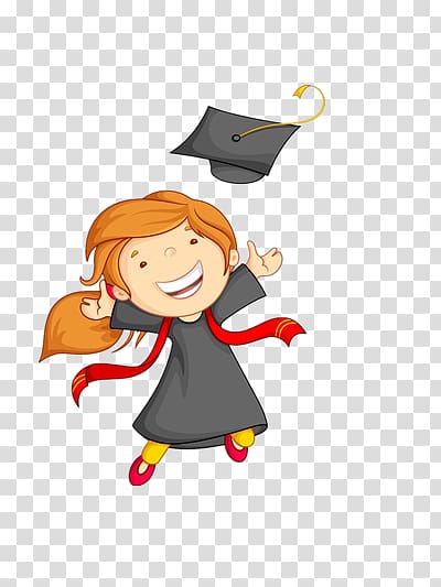 graduation girl transparent background PNG clipart