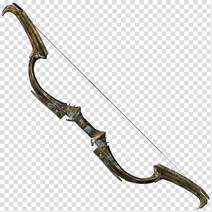 The Elder Scrolls V: Skyrim – Dragonborn Oblivion The Elder Scrolls Online Bow and arrow Video game, weapon transparent background PNG clipart