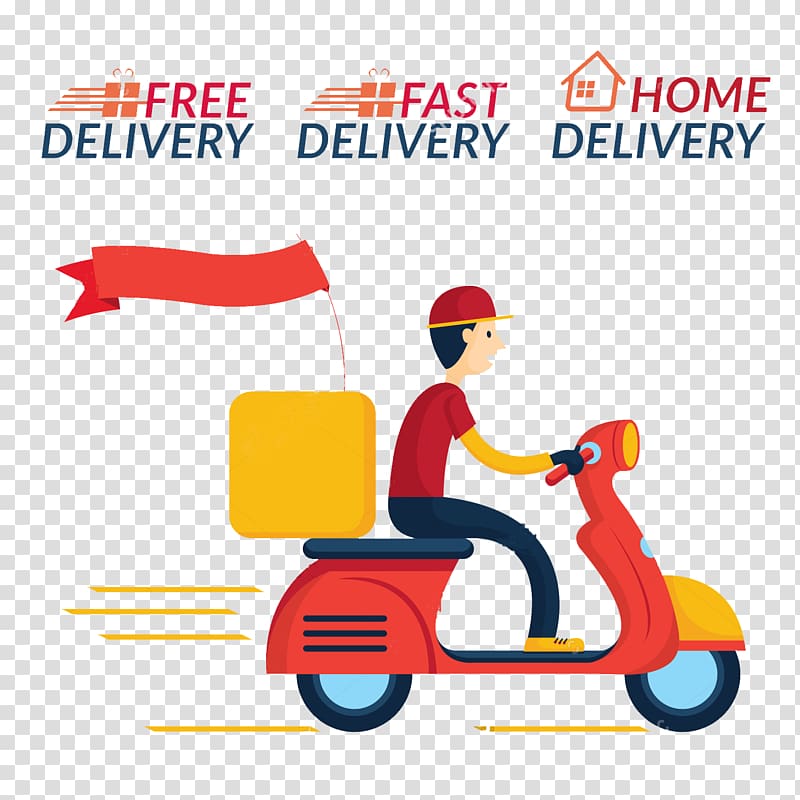 man riding delivery motor scooter , Pizza delivery Scooter , scooter transparent background PNG clipart