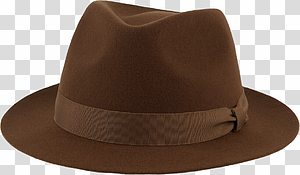 Brown Felt Fedora Hat transparent background PNG clipart thumbnail