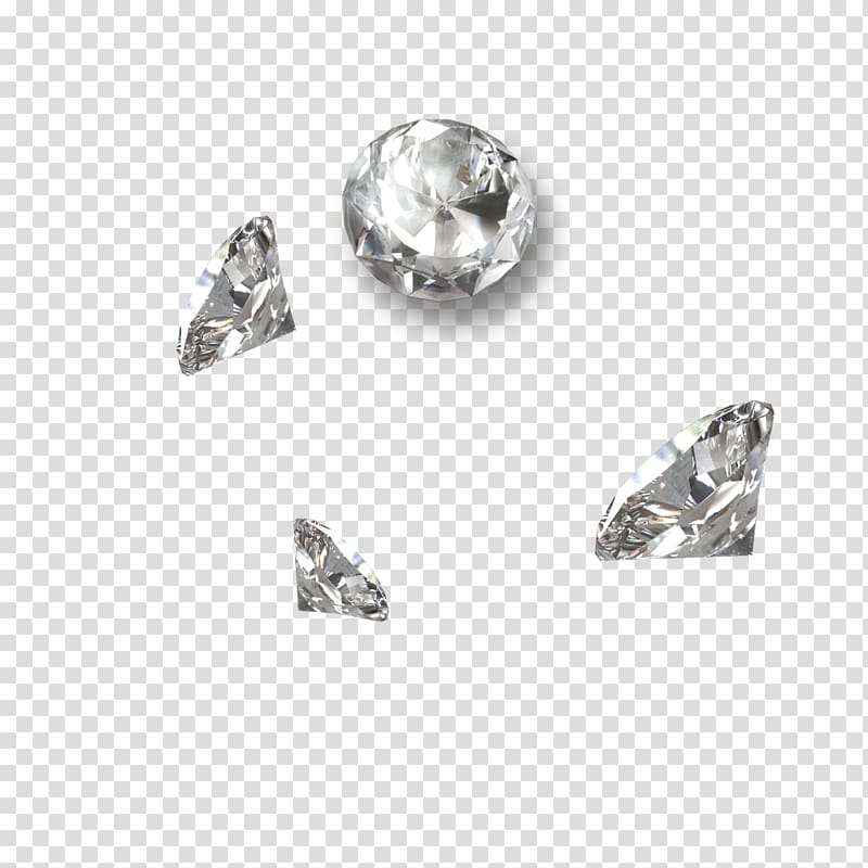 Crystal Silver Diamond Body piercing jewellery Art, diamond transparent background PNG clipart