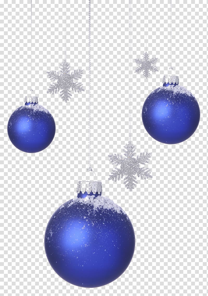 Christmas ornament Blue Snowflake, Christmas blue bell creative transparent background PNG clipart