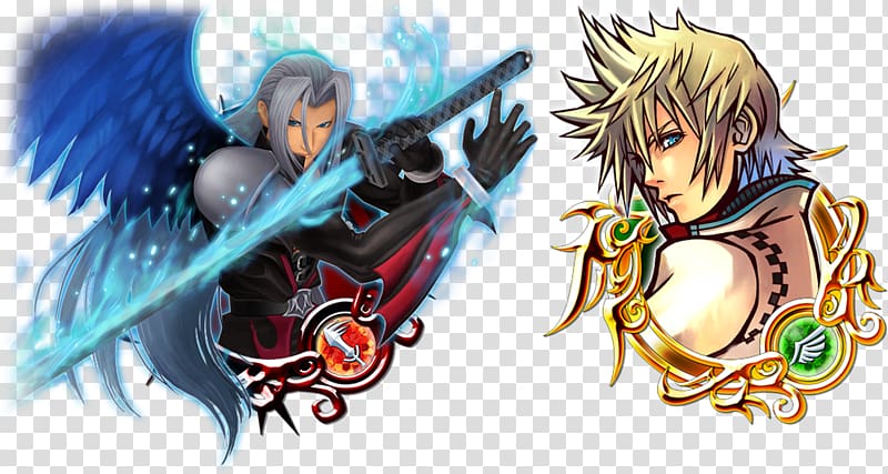 Kingdom Hearts II Sephiroth KINGDOM HEARTS Union χ[Cross] Roxas Sora, others transparent background PNG clipart