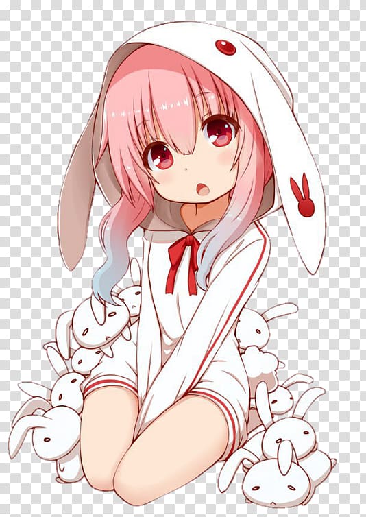 Anime Smile Gif Photo - Anime Bunny Girl Chibi Clipart, transparent png  image