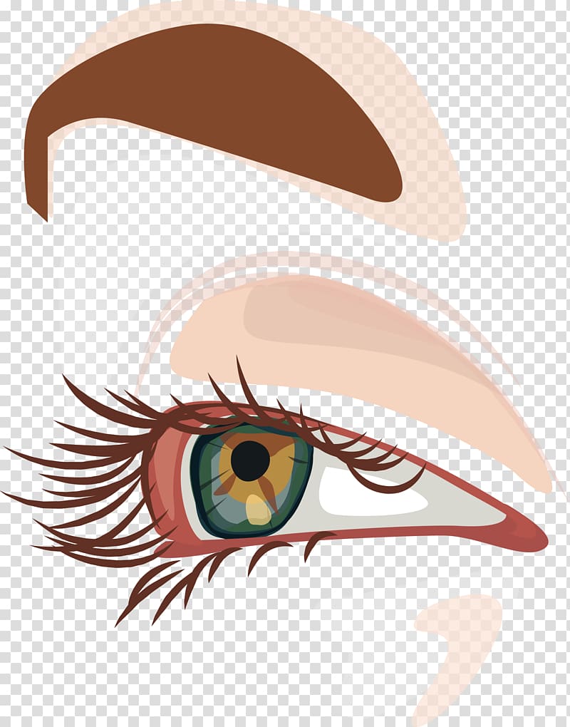 Eye Cartoon, Big eyes with God transparent background PNG clipart