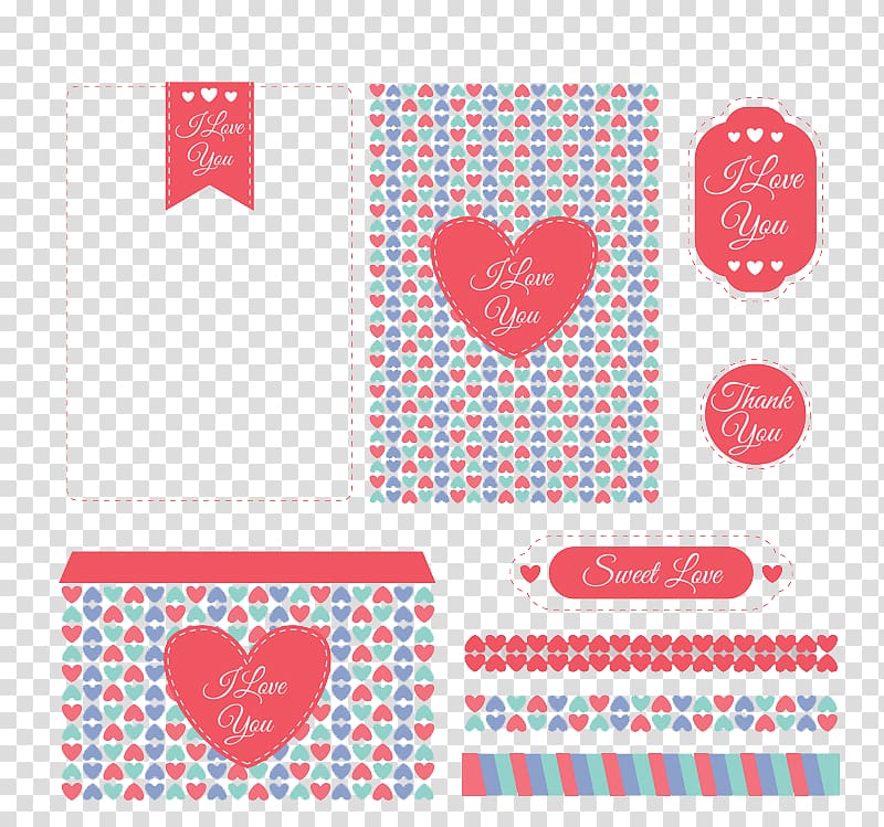 9 Valentine card with label transparent background PNG clipart