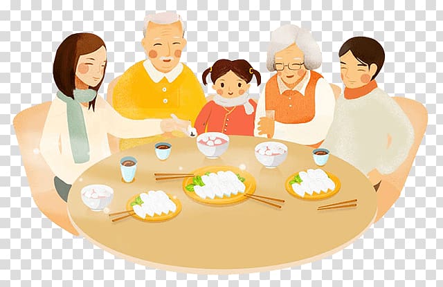 Oudejaarsdag van de maankalender Chinese New Year Sina Weibo Reunion dinner, family transparent background PNG clipart