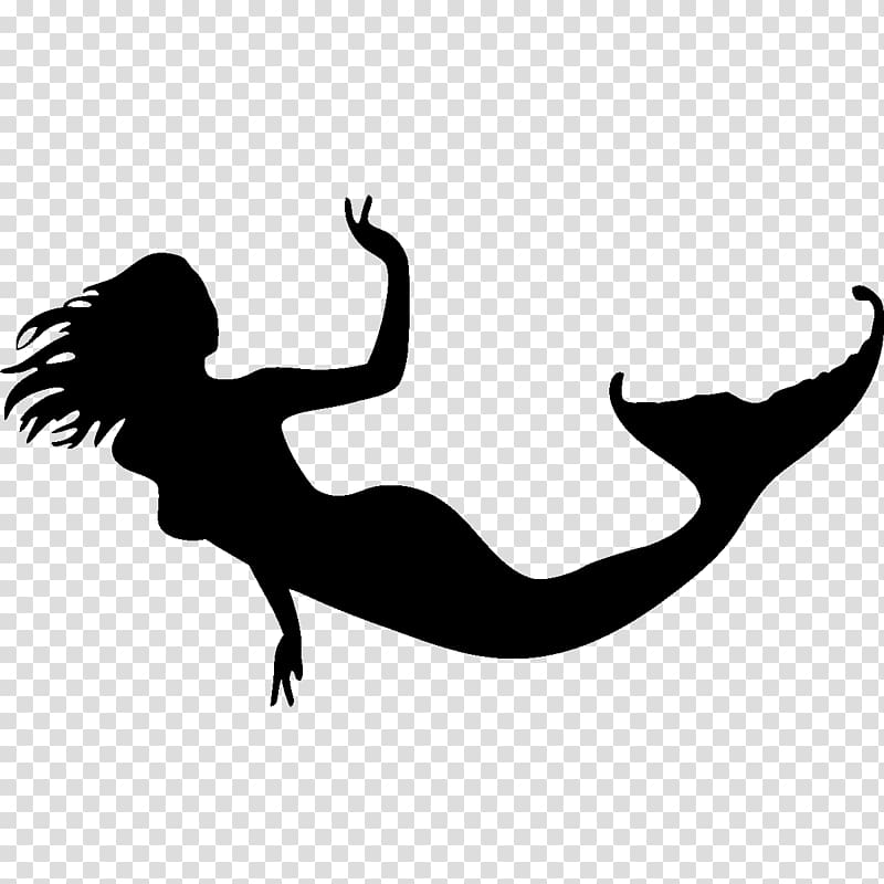 Silhouette Mermaid Drawing , mermaid tail transparent background PNG clipart