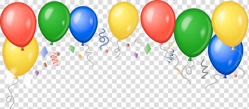 Party Balloon Birthday Confetti , carnival transparent background PNG clipart