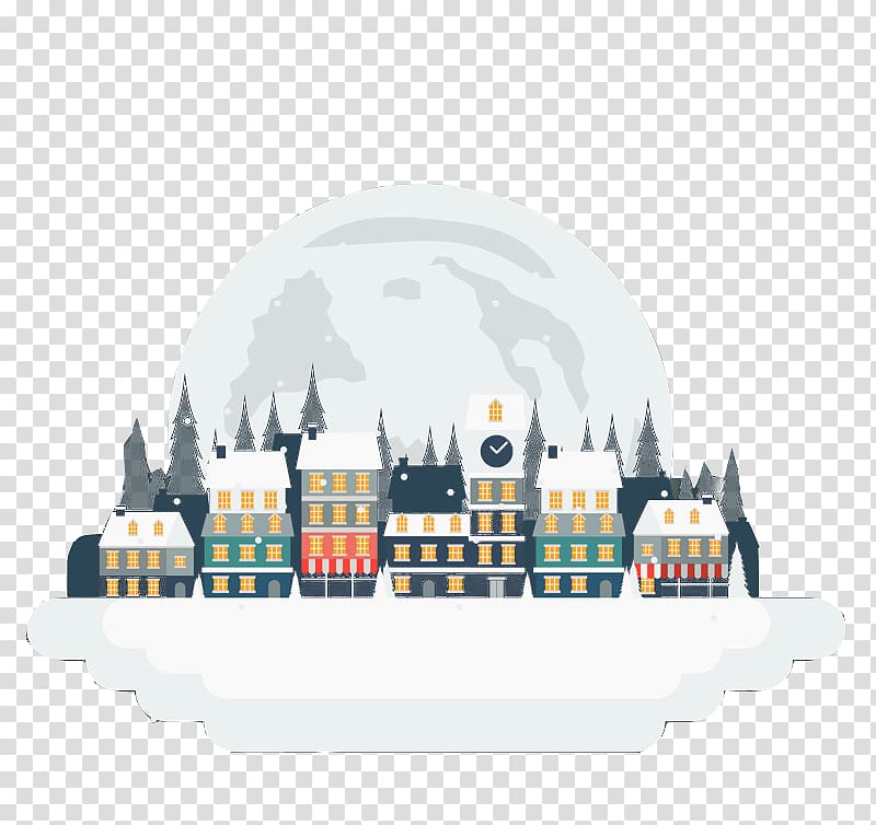 Light Euclidean Snow Icon, Town transparent background PNG clipart