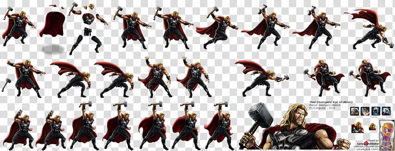 Thor: God of Thunder Marvel: Avengers Alliance Iron Man Sprite, Avengers transparent background PNG clipart
