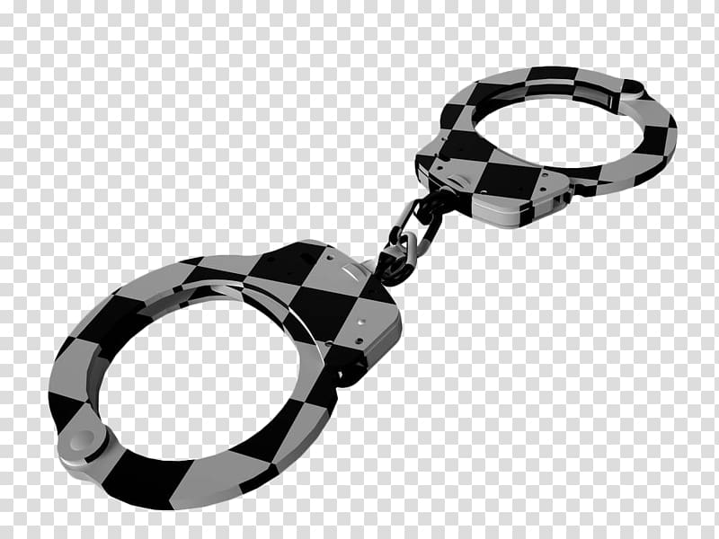 Handcuffs , Gray band pattern handcuffs transparent background PNG clipart