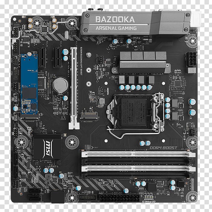 Motherboard LGA 1151 Micro-Star International CPU socket MSI, Computer transparent background PNG clipart