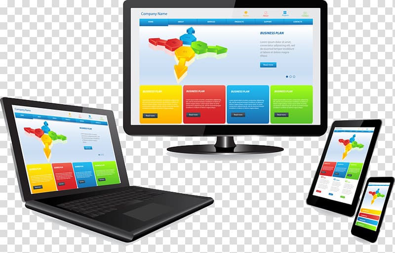Responsive web design Website development graphics, internet technology transparent background PNG clipart
