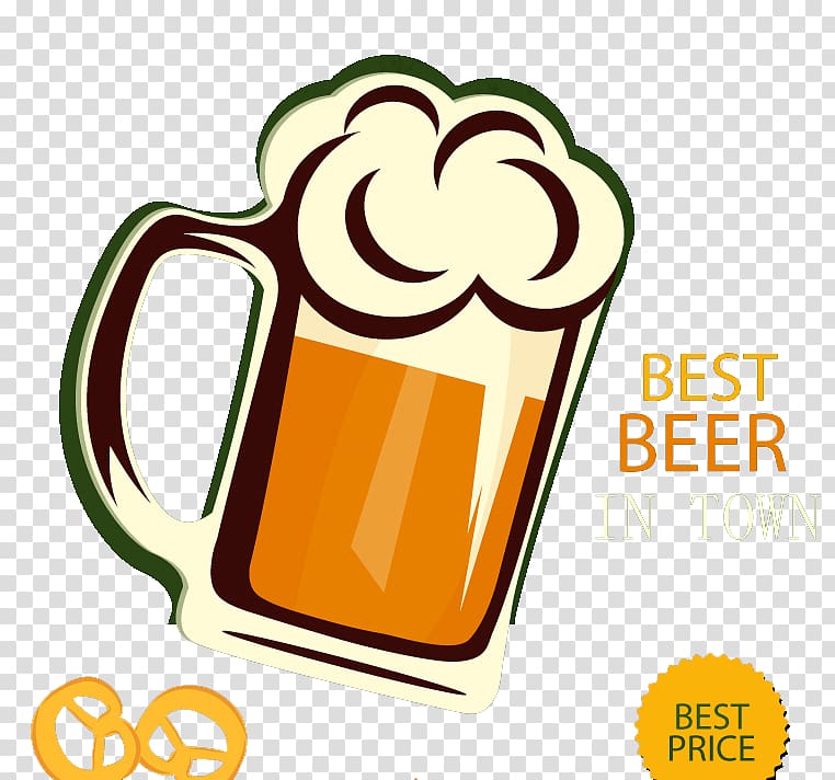 Lager Brewing Restaurant Brewery Menu, Cartoon beer background material transparent background PNG clipart