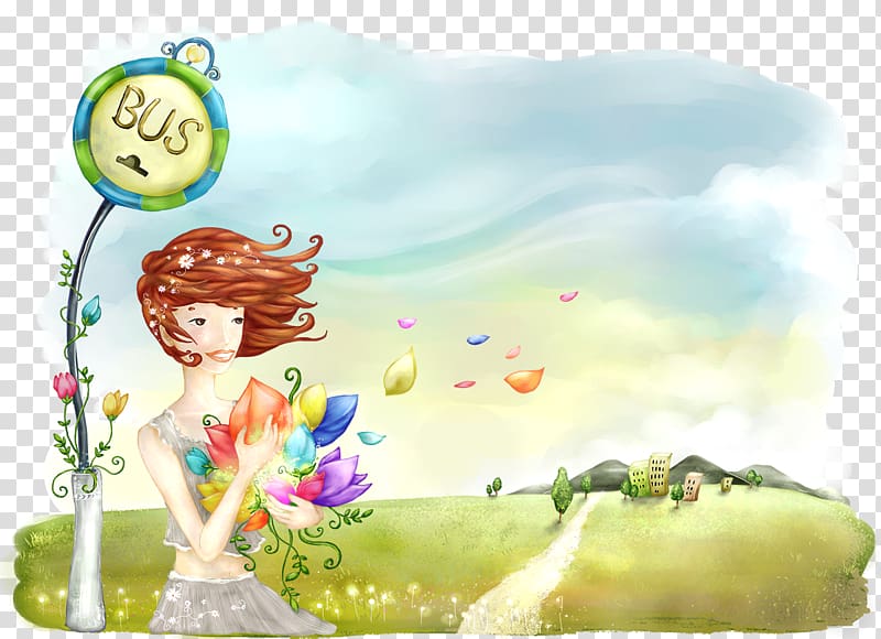 , Flower Fairy transparent background PNG clipart