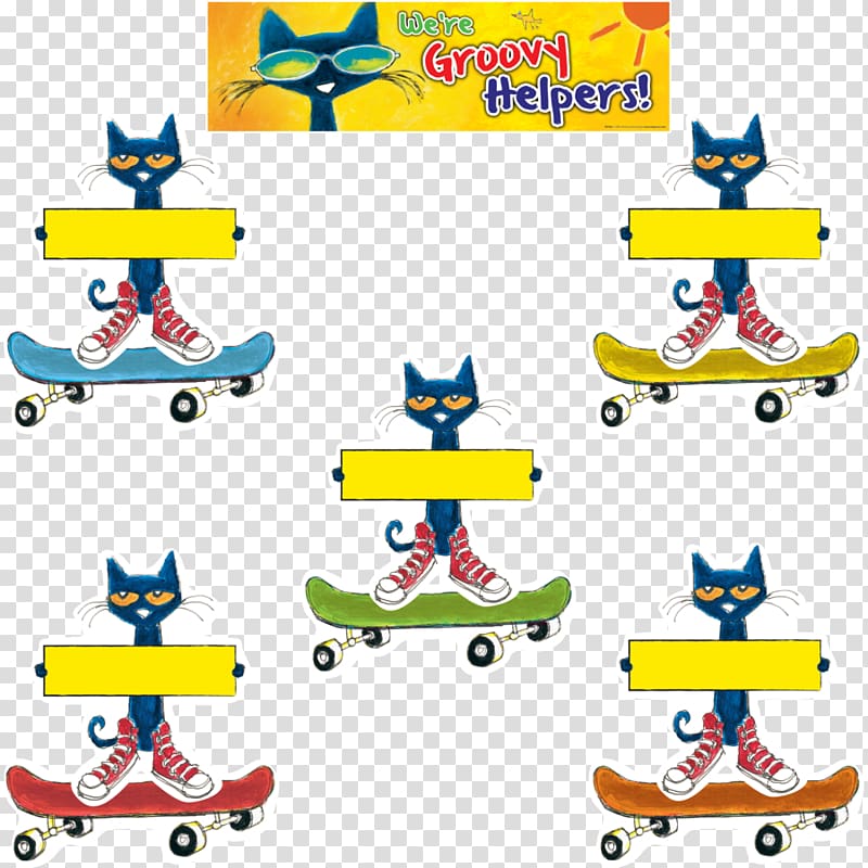 Pete the Cat Bulletin board Classroom Job, classroom with board transparent background PNG clipart
