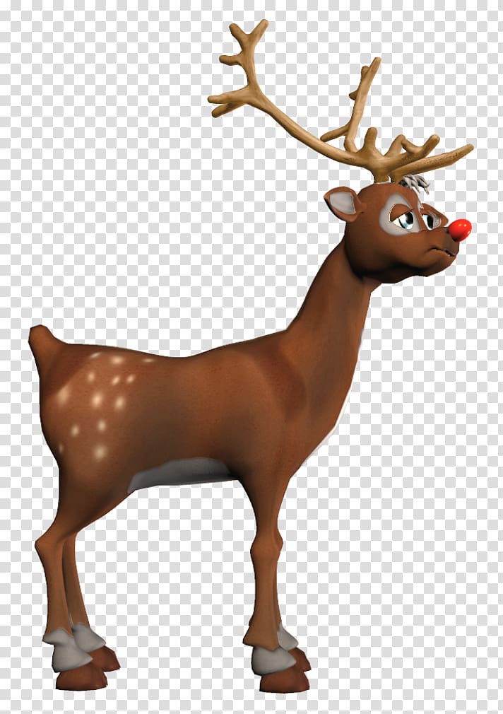 Reindeer Rudolph Christmas , cartoon christmas deer transparent background PNG clipart