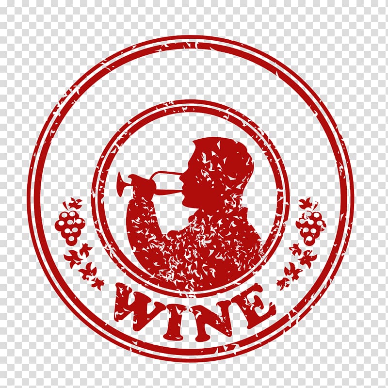 Red Wine Sparkling wine Champagne Sommelier, Red seal transparent background PNG clipart