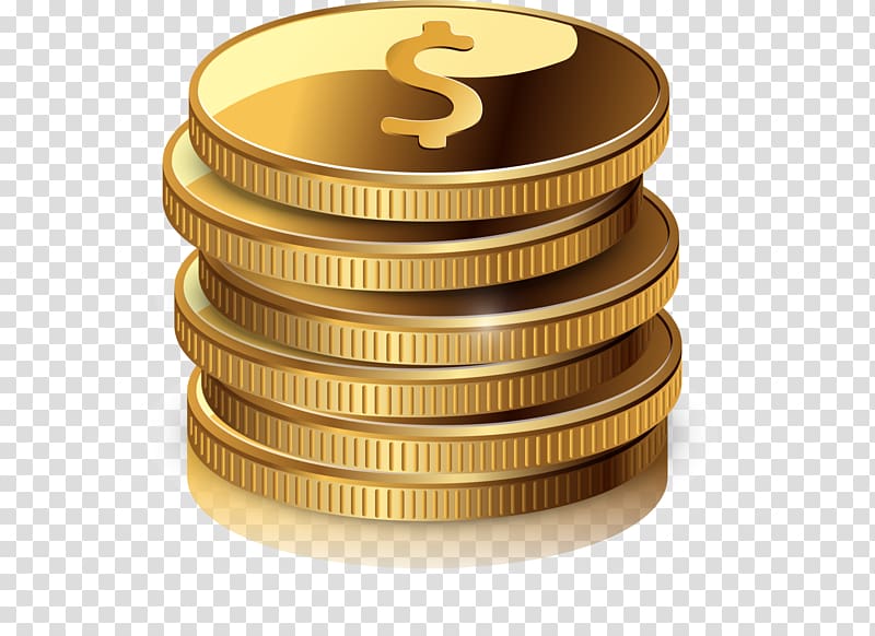 Gold Money, Golden simple coin transparent background PNG clipart