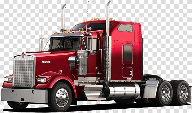 red freight truck, American Truck Sideview transparent background PNG clipart