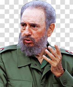 man wearing green button-up shirt , Fidel Castro Face transparent background PNG clipart