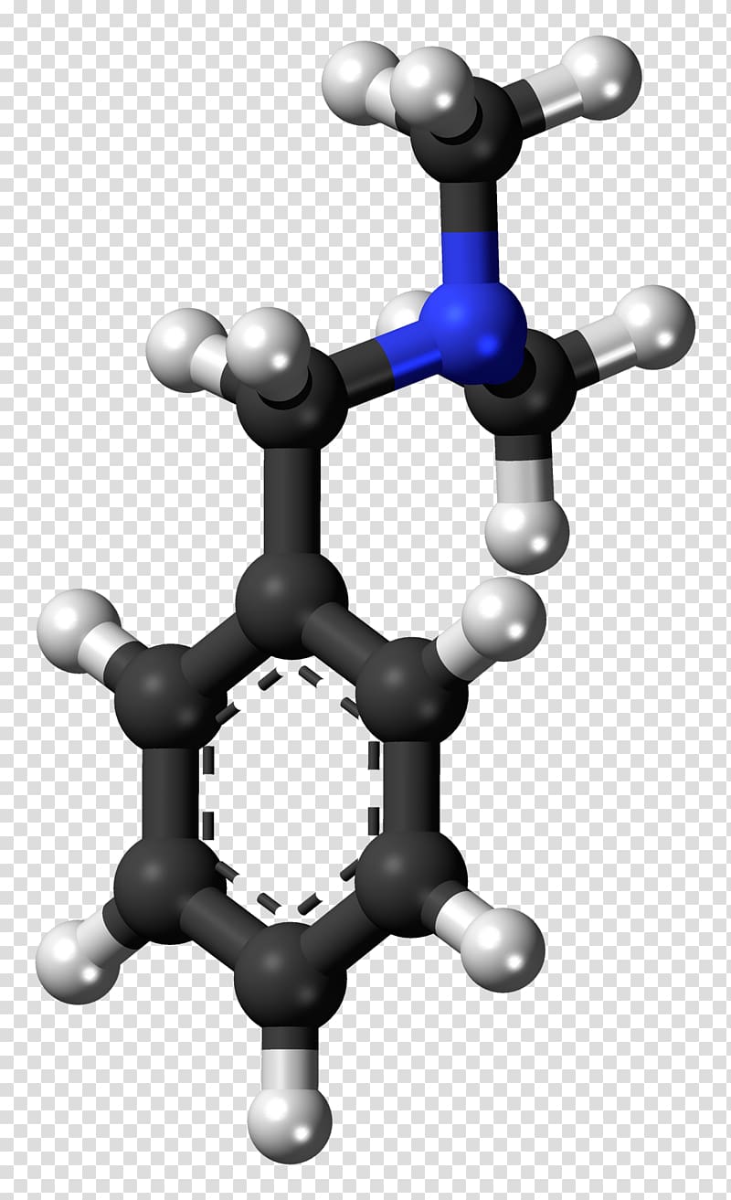 Aniline Ball-and-stick model Chemistry Three-dimensional space Benzyl group, colorless transparent background PNG clipart