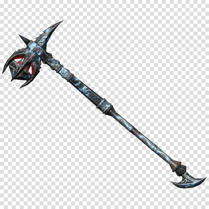 War hammer Sword The Elder Scrolls V: Skyrim – Dawnguard Battle axe Weapon, War Hammer transparent background PNG clipart
