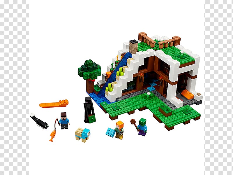 LEGO 21134 Minecraft The Waterfall Base Lego Minecraft Toy, Minecraft transparent background PNG clipart