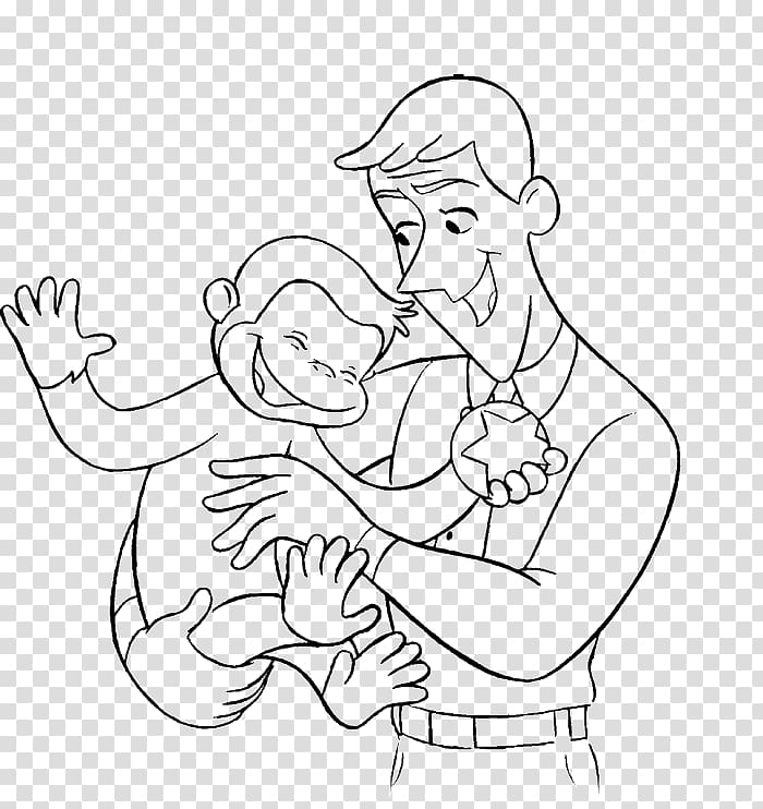 Curious George Coloring book, curious children transparent background PNG clipart
