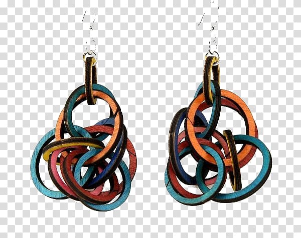 Earring Body Jewellery Necklace, interlocking rings transparent background PNG clipart