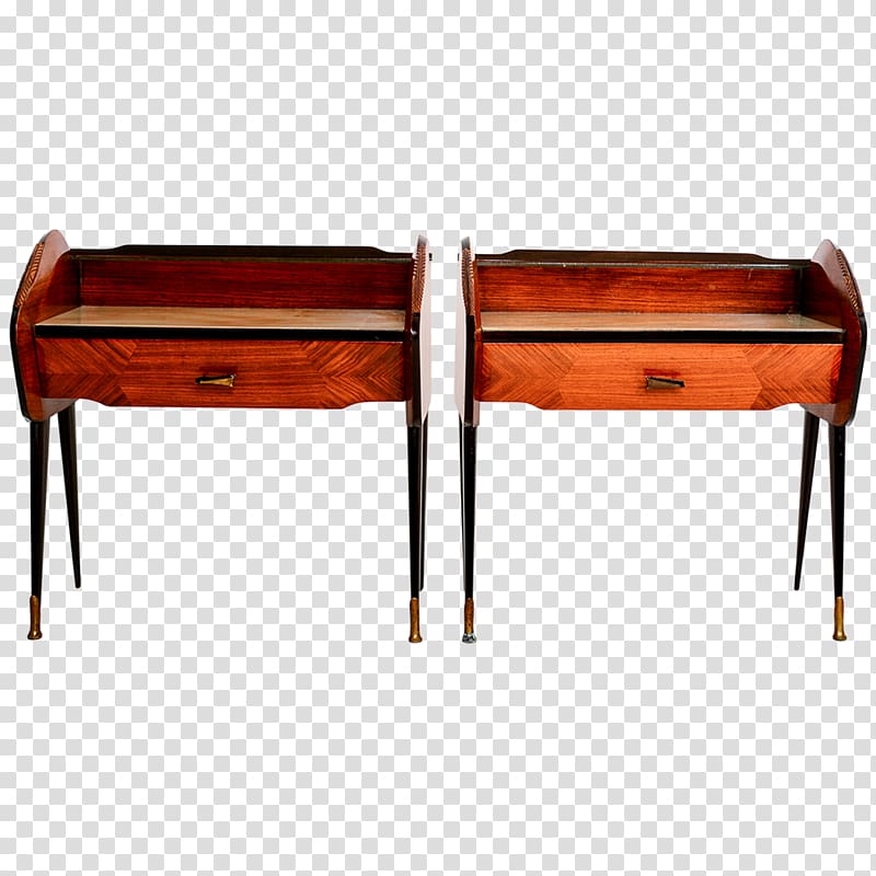 Bedside Tables Furniture Designer 1940s, bed top view transparent background PNG clipart