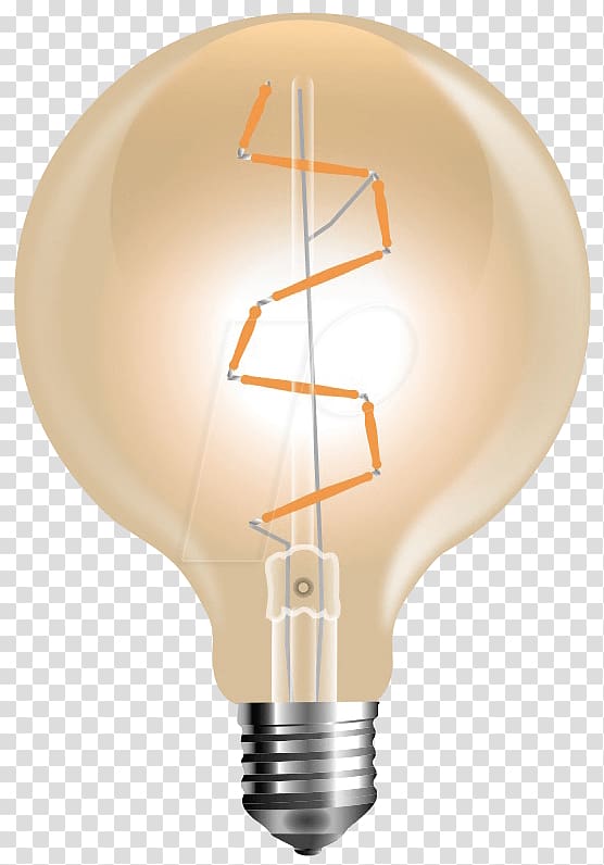 Incandescent light bulb LED lamp Edison screw, light transparent background PNG clipart