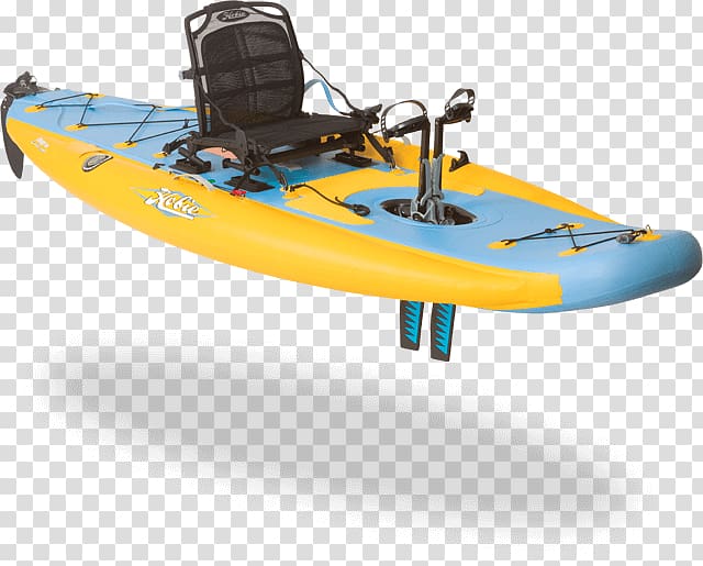 Kayak fishing Hobie Cat Inflatable boat, floating island transparent background PNG clipart