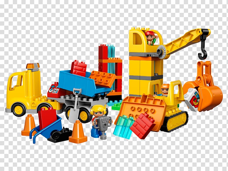LEGO 10813 DUPLO Big Construction Site Lego Duplo Architectural engineering Toy Building, toy transparent background PNG clipart