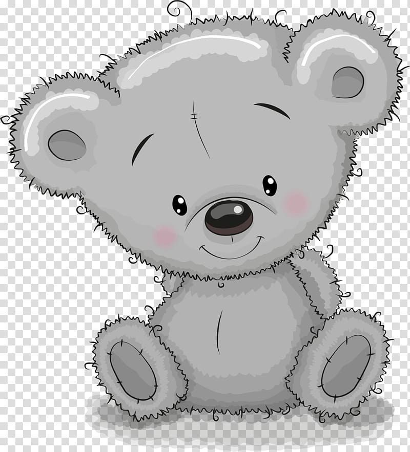 gray bear illustration, Teddy bear painting Illustration, Lovely koala transparent background PNG clipart