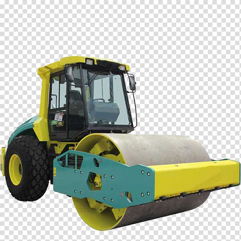 Road roller Ammann Group Drum Compactor Heavy Machinery, drum transparent background PNG clipart
