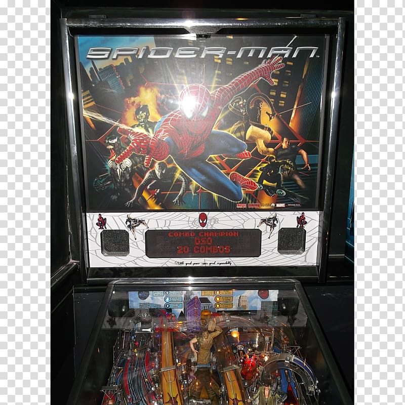 Pinball Arcade game Spider-Man Amusement arcade, spider-man transparent background PNG clipart
