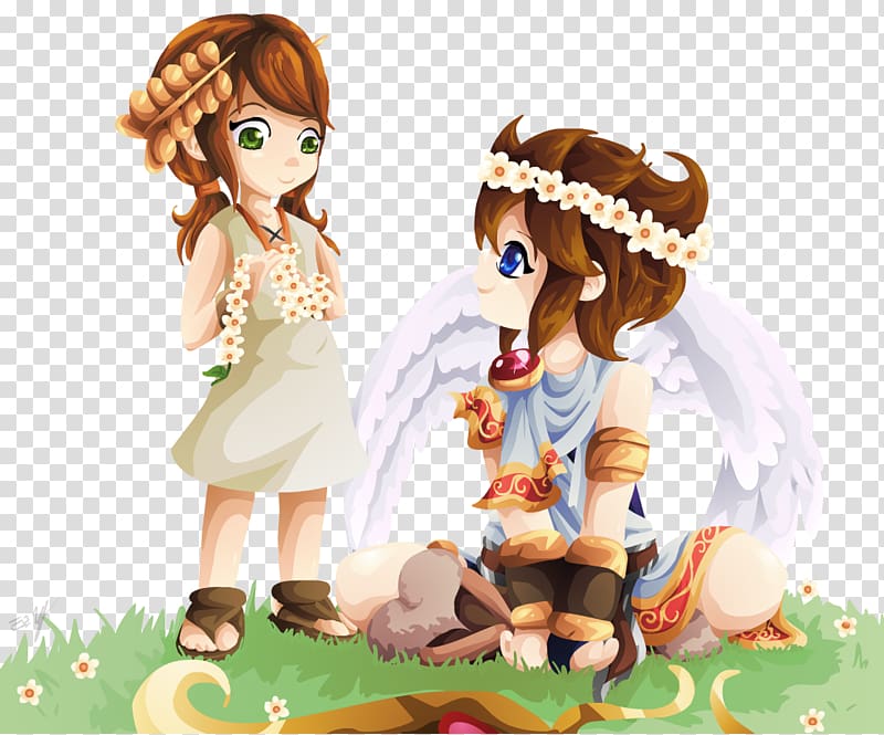 Kid Icarus: Uprising Pit Fairy Flower Girls Games Viridi, flower crown girl transparent background PNG clipart