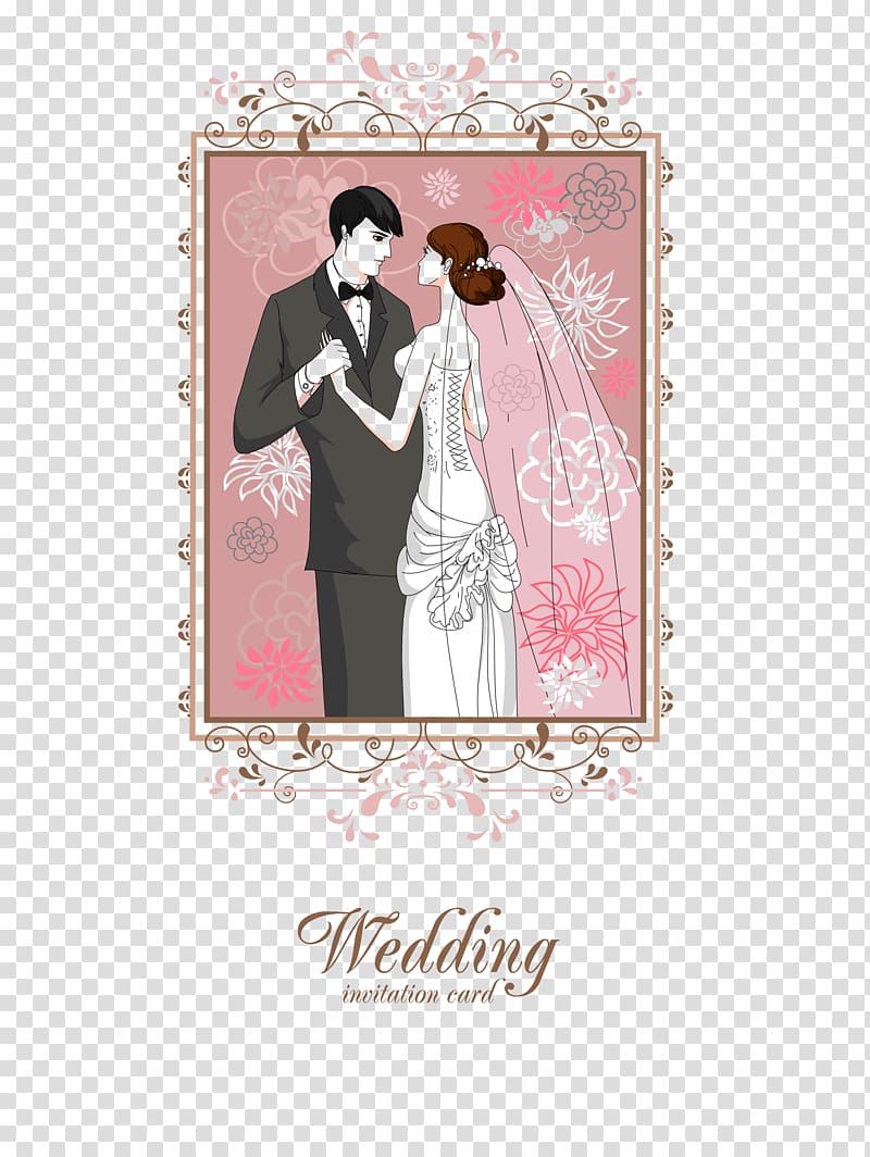 Wedding invitation Bridegroom, Wedding invitation marriage for men and women transparent background PNG clipart