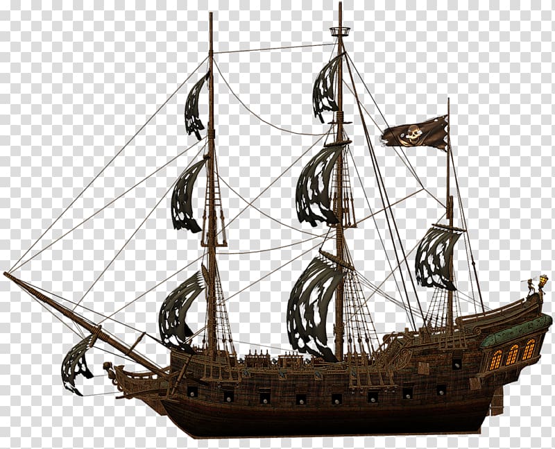 Brigantine Ship of the line Galeas Piracy Boat, bateau transparent background PNG clipart