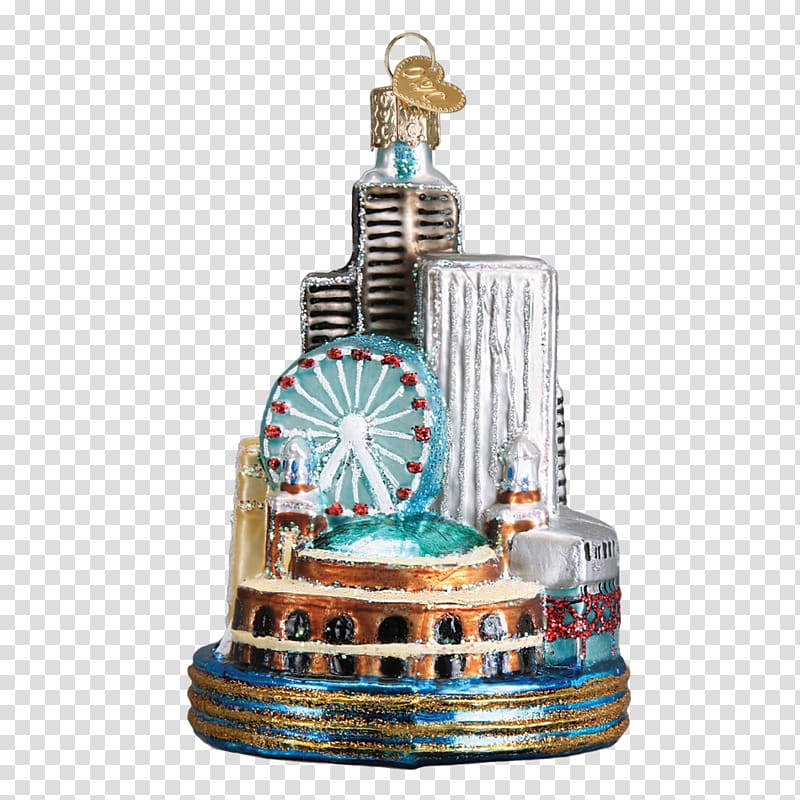 Chicago Christmas ornament Santa Claus Christmas decoration, hand-painted leaning tower of pisa transparent background PNG clipart