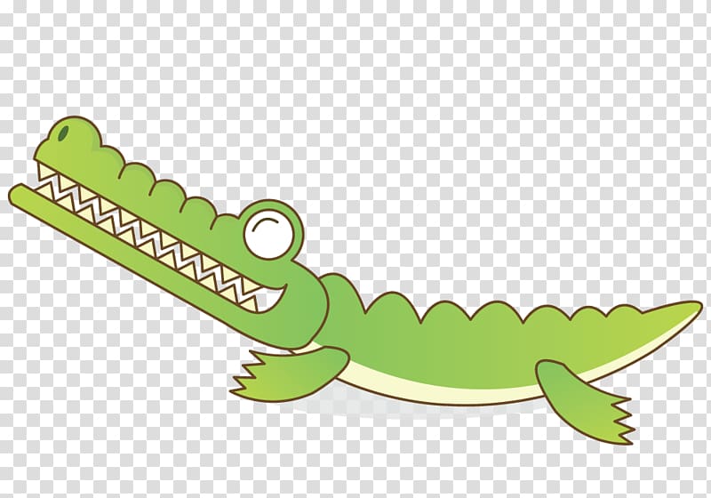 green crocodile illustration, Crocodile Alligator Cartoon, A crocodile transparent background PNG clipart