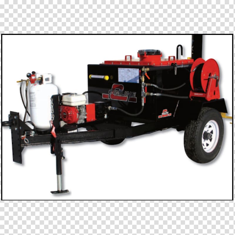 Sprayer Cart Pump Trailer, asphalt pavement transparent background PNG clipart