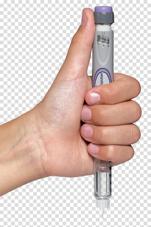 Insulin degludec Insulin pen Insulin glargine Injection, hand holding a pen transparent background PNG clipart