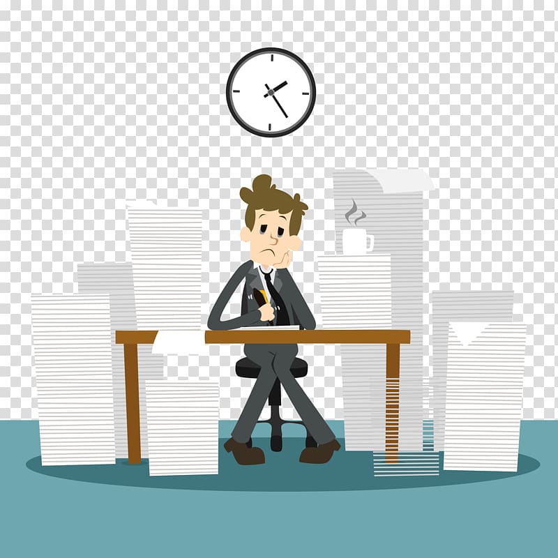 man sitting on chair illustration, Work Businessperson Service, Work illustration transparent background PNG clipart