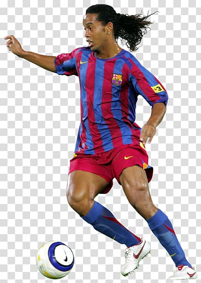 soccer player , Ronaldinho FC Barcelona Pro Evolution Soccer 2 La Liga Football, fc barcelona transparent background PNG clipart