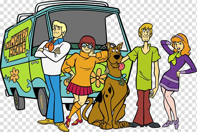 Scooby-Doo characters , Scooby Doo In Front Of Mystery Machine transparent background PNG clipart